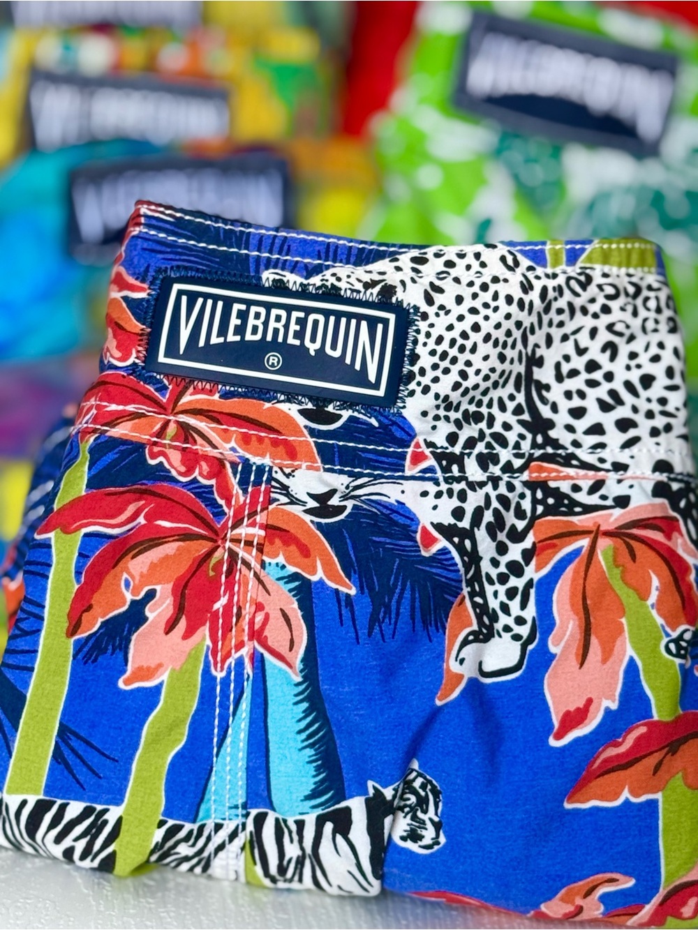 Vilebrequin Multicolor Tropical & Animal Print Swim Shorts